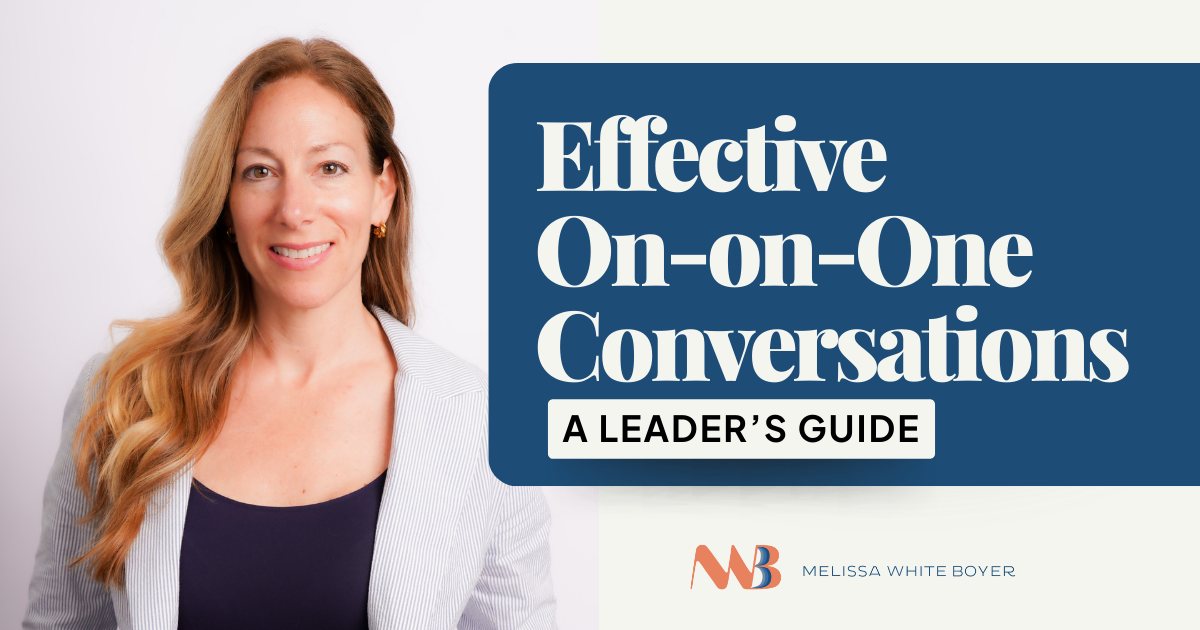 Melissa White Boyer smiling in a professional headshot for her leadership guide on effective one on one conversations