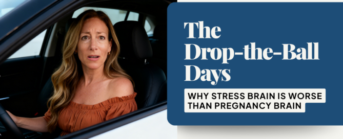 Woman looking stressed in car — navigating stress and forgetfulness as a mom during cancer journey